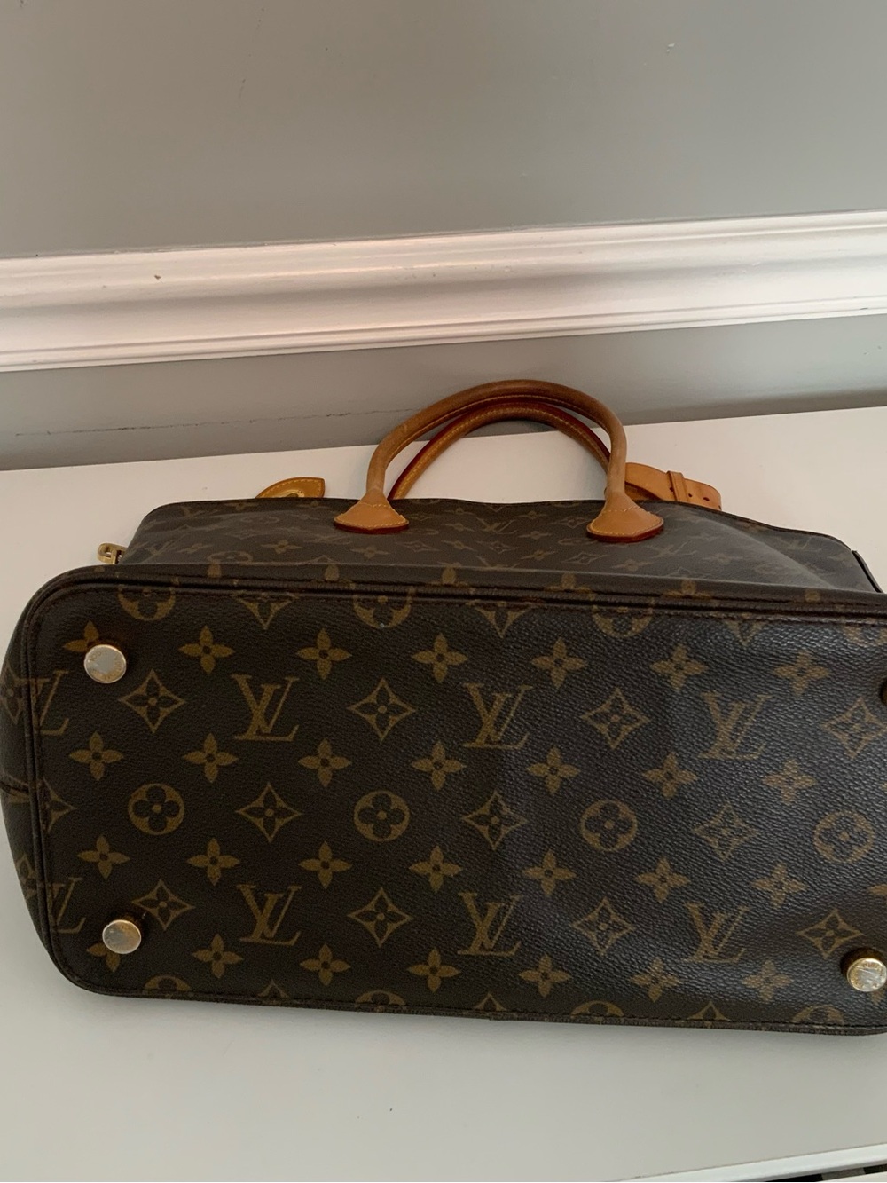 Louis Vuitton Lockit  Monogram Canvas Large Tote with Natural Leather Trim - Picture 5 of 16